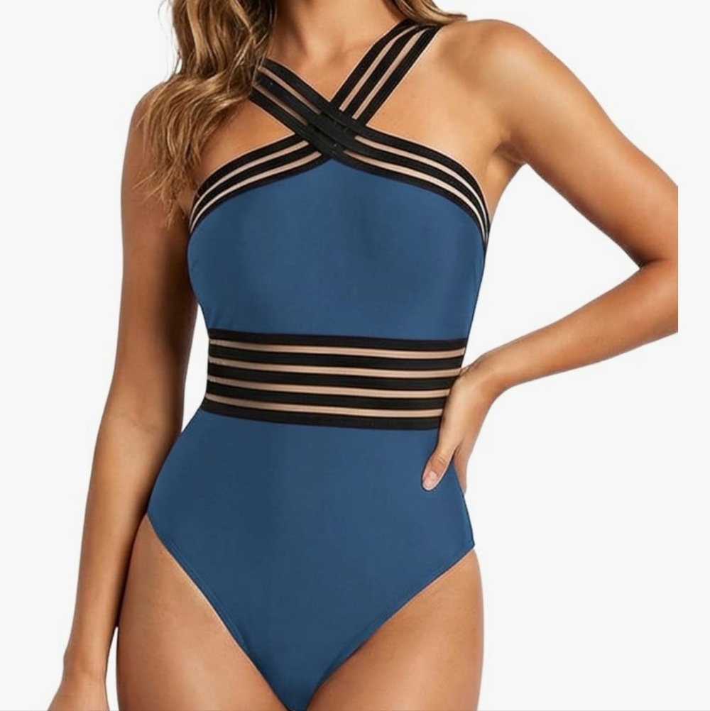Women's Tummy Control Slimming OnePiece Swimsuit
